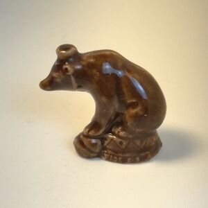 Wade Whimsies Circus Bear Red Rose Tea Figurine Porcelain England